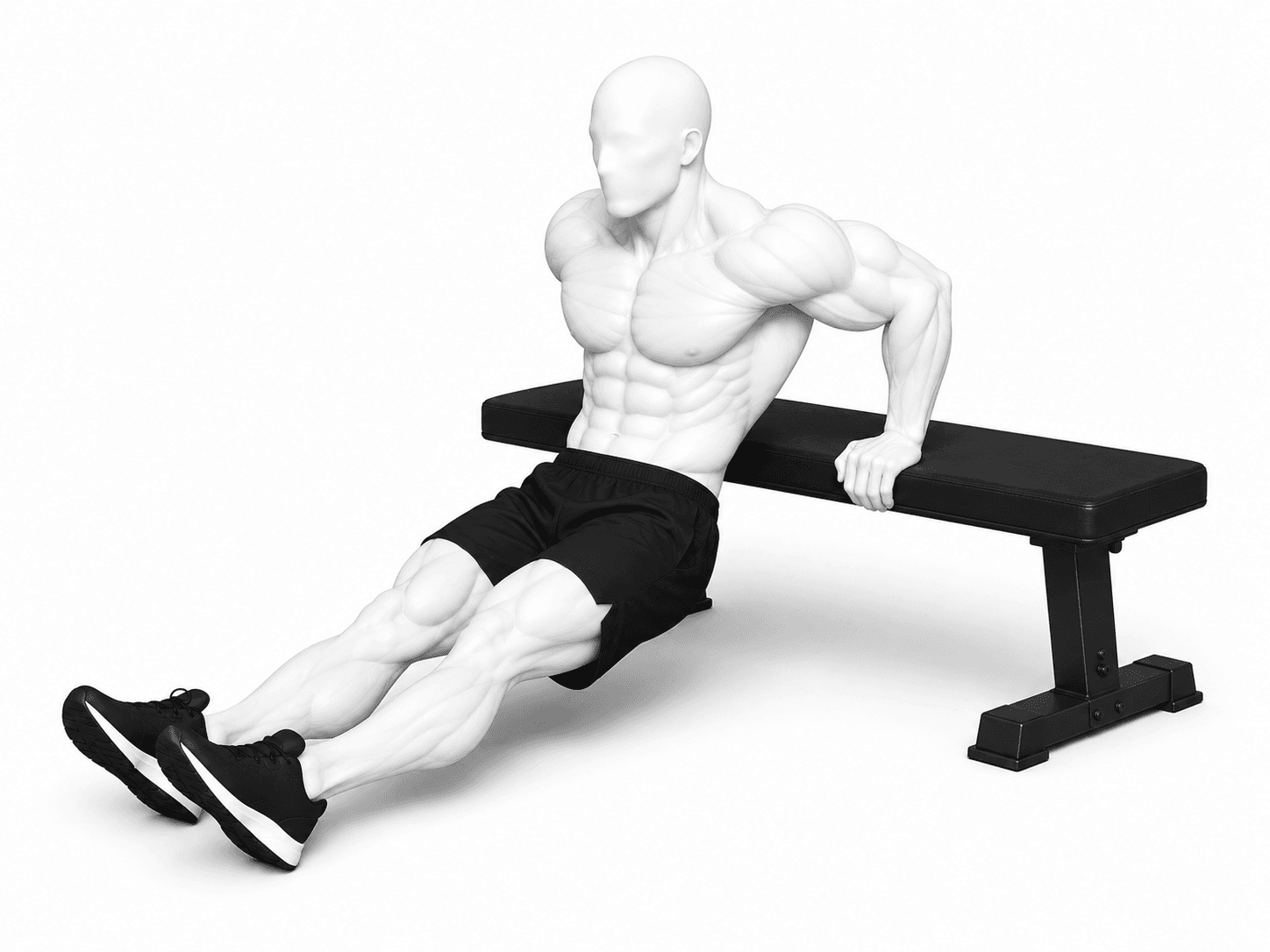 Illustration de l'exercice : Dips sur banc